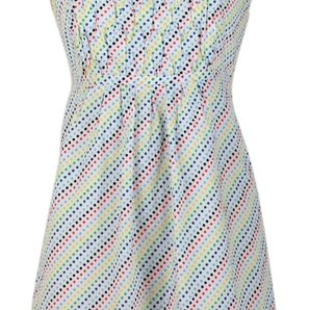 Lilly Pulitzer Multi-color Polka Dot Seersucker Strapless Dress, Size 0 dress - Picture 8 of 8